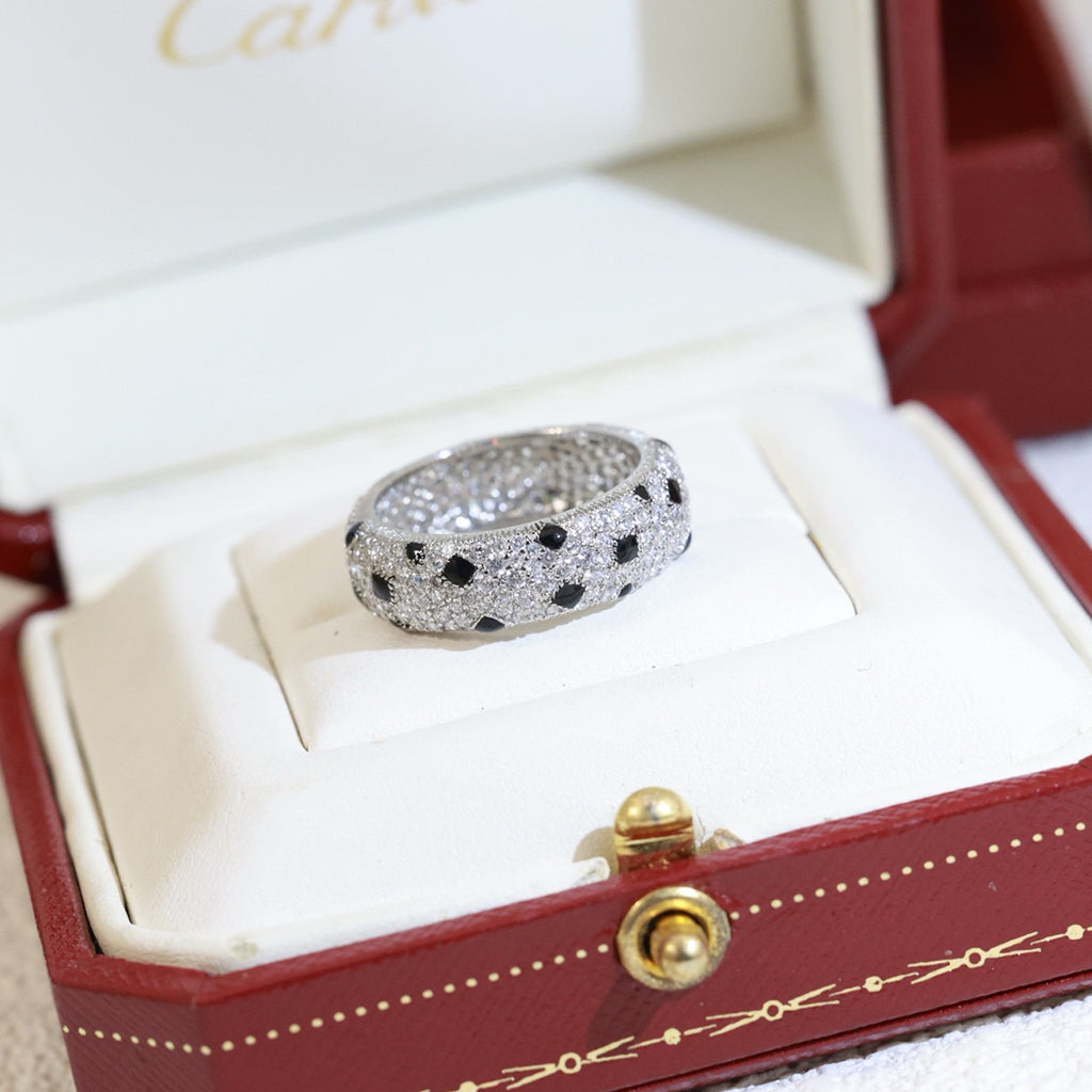 [NOBLE AURA] PANTHERE SPOTTED FULL DIAMOND RING