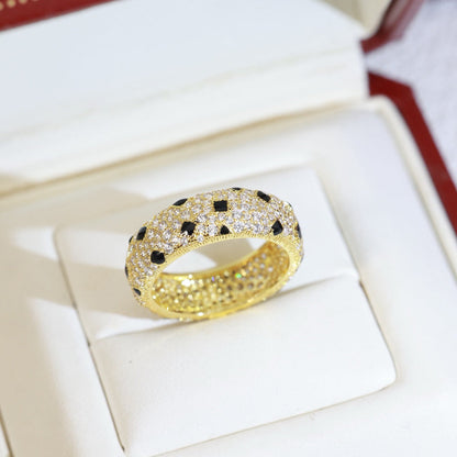 [NOBLE AURA] PANTHERE SPOTTED FULL DIAMOND RING