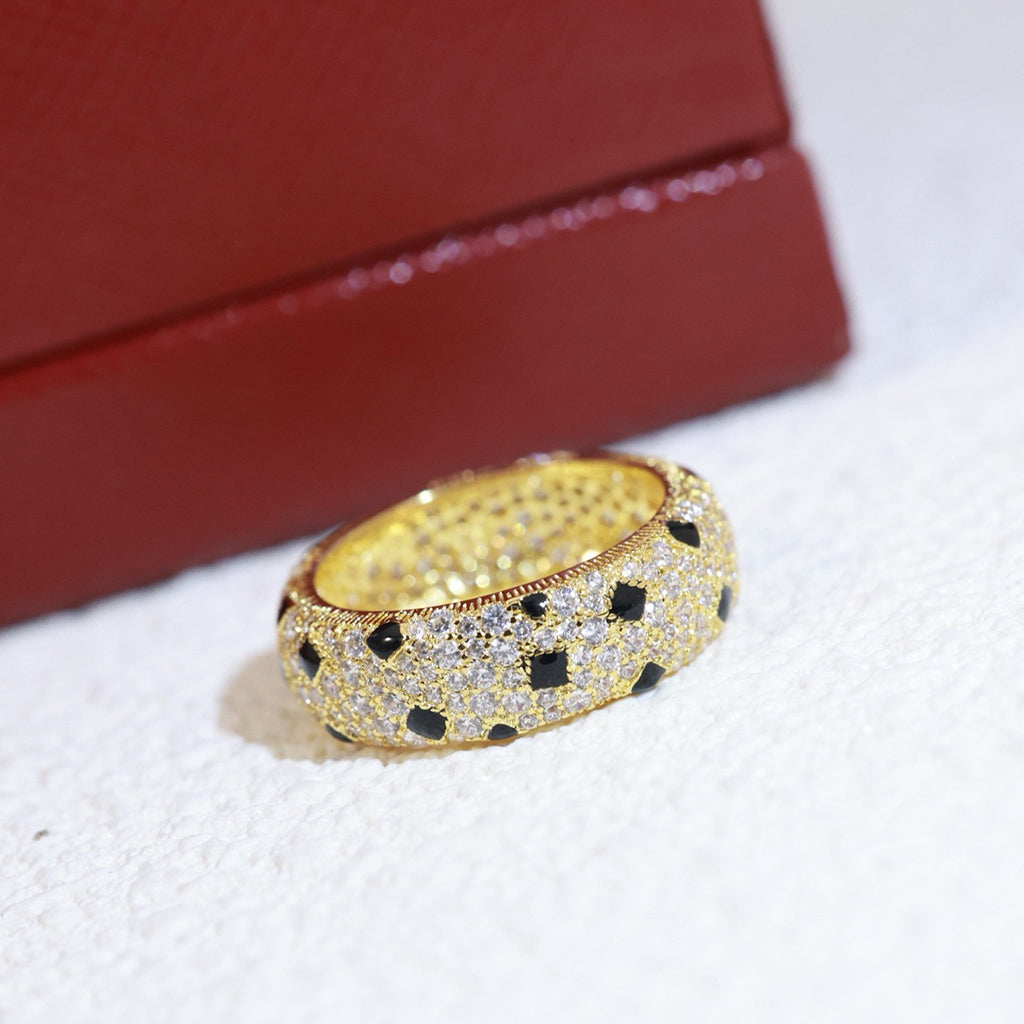 [NOBLE AURA] PANTHERE SPOTTED FULL DIAMOND RING