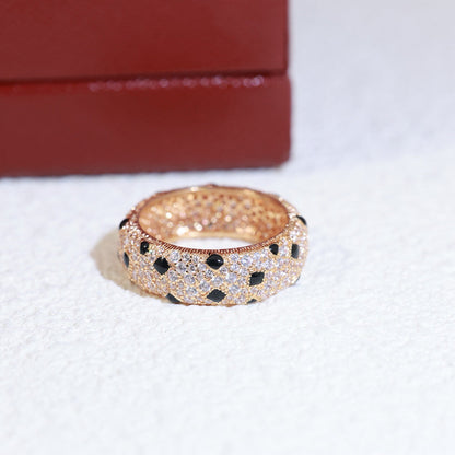 [NOBLE AURA] PANTHERE SPOTTED FULL DIAMOND RING