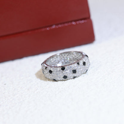 [NOBLE AURA] PANTHERE SPOTTED FULL DIAMOND RING