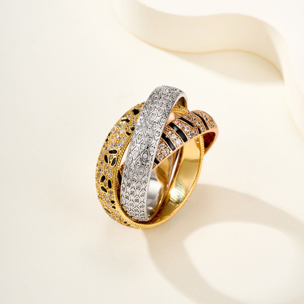 [NOBLE AURA]TRINITY  RING LEOPARD PRINT