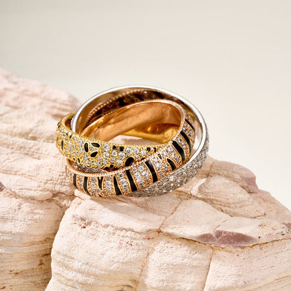[NOBLE AURA]TRINITY  RING LEOPARD PRINT