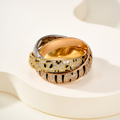 [NOBLE AURA]TRINITY  RING LEOPARD PRINT