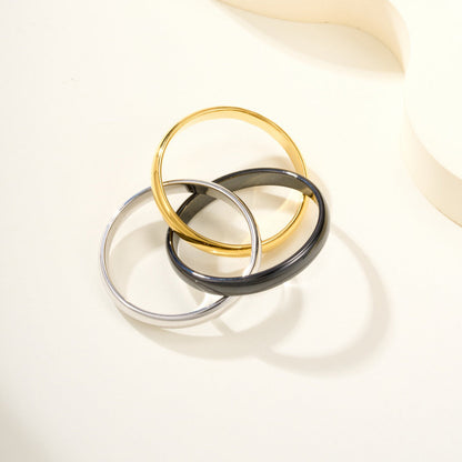 [NOBLE AURA]TRINITY 3.2MM RING BLACK CERAMIC