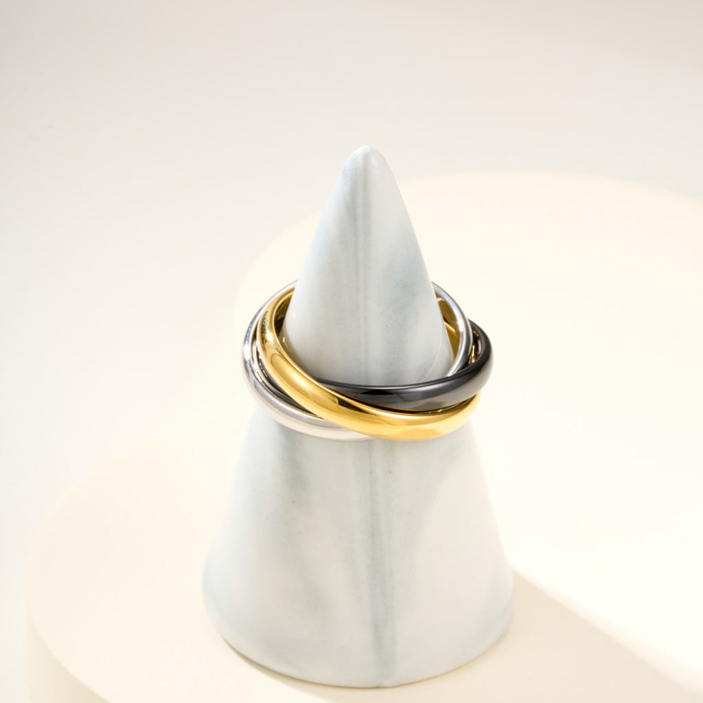 [NOBLE AURA]TRINITY 3.2MM RING BLACK CERAMIC