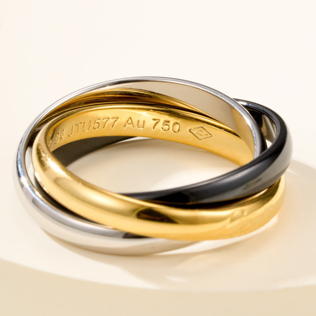 [NOBLE AURA]TRINITY 3.2MM RING BLACK CERAMIC