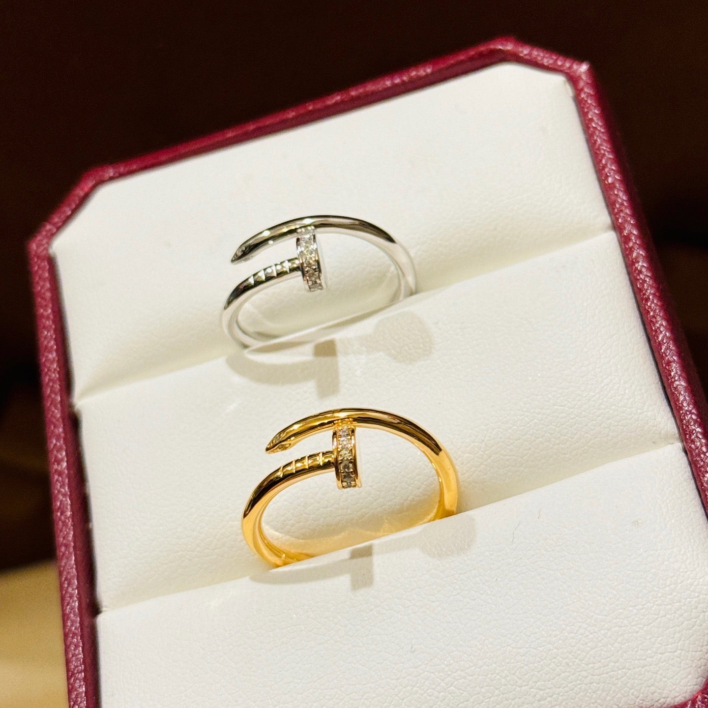[NOBLE AURA] JUSTE 1.8MM HALF DIAMOND RING