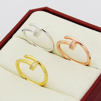 [NOBLE AURA] JUSTE 1.8MM HALF DIAMOND RING