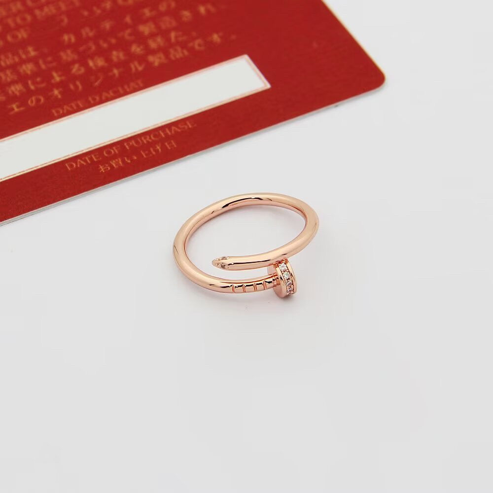 [NOBLE AURA] JUSTE 1.8MM HALF DIAMOND RING