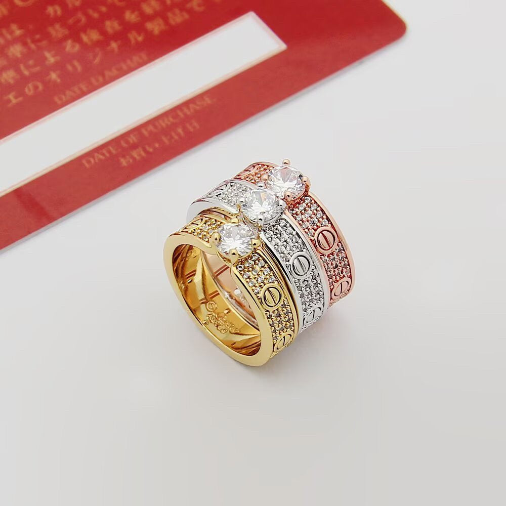 [NOBLE AURA] LOVE RING 3.6MM 1 BIG DIAMOND FULL DIAMOND
