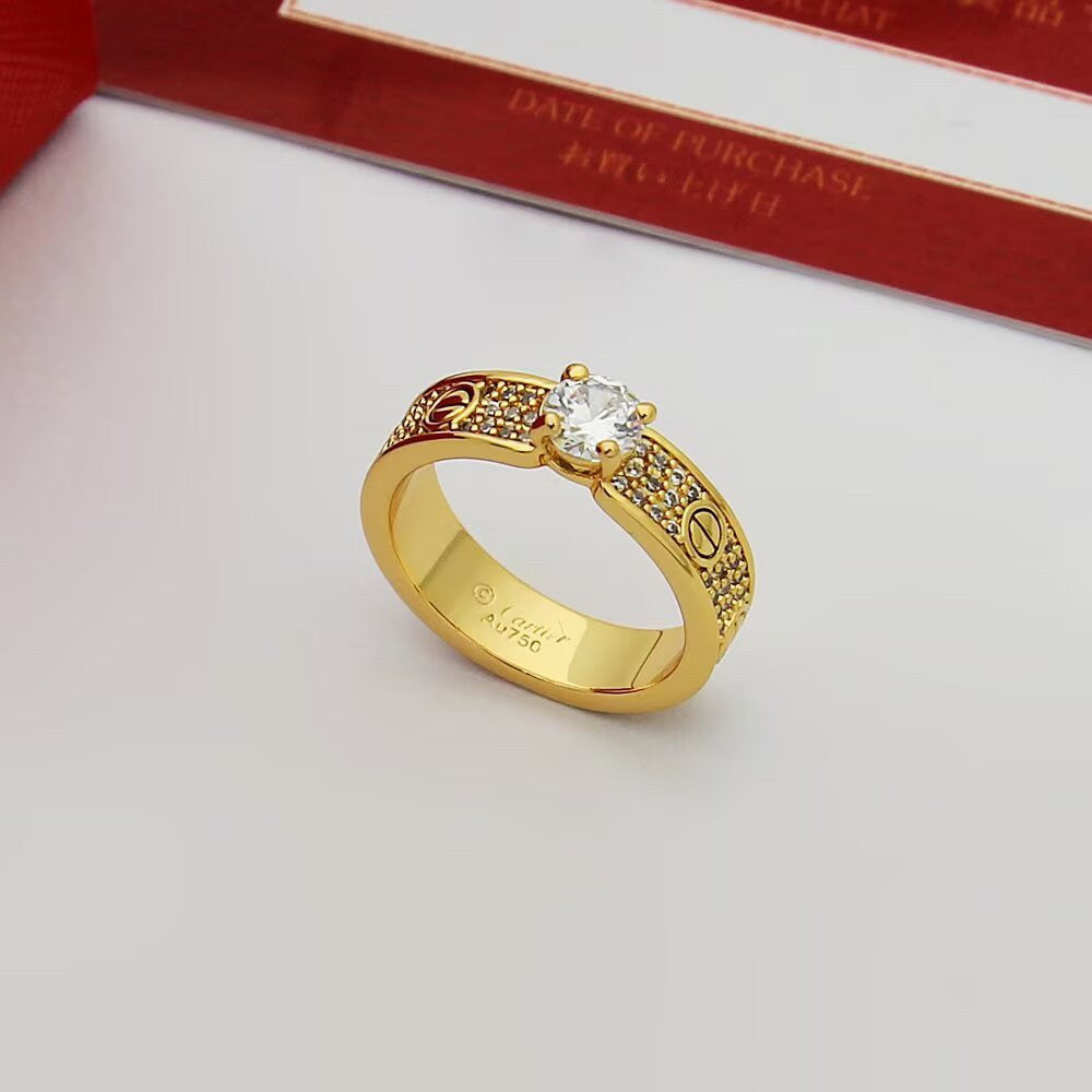 [NOBLE AURA] LOVE RING 3.6MM 1 BIG DIAMOND FULL DIAMOND