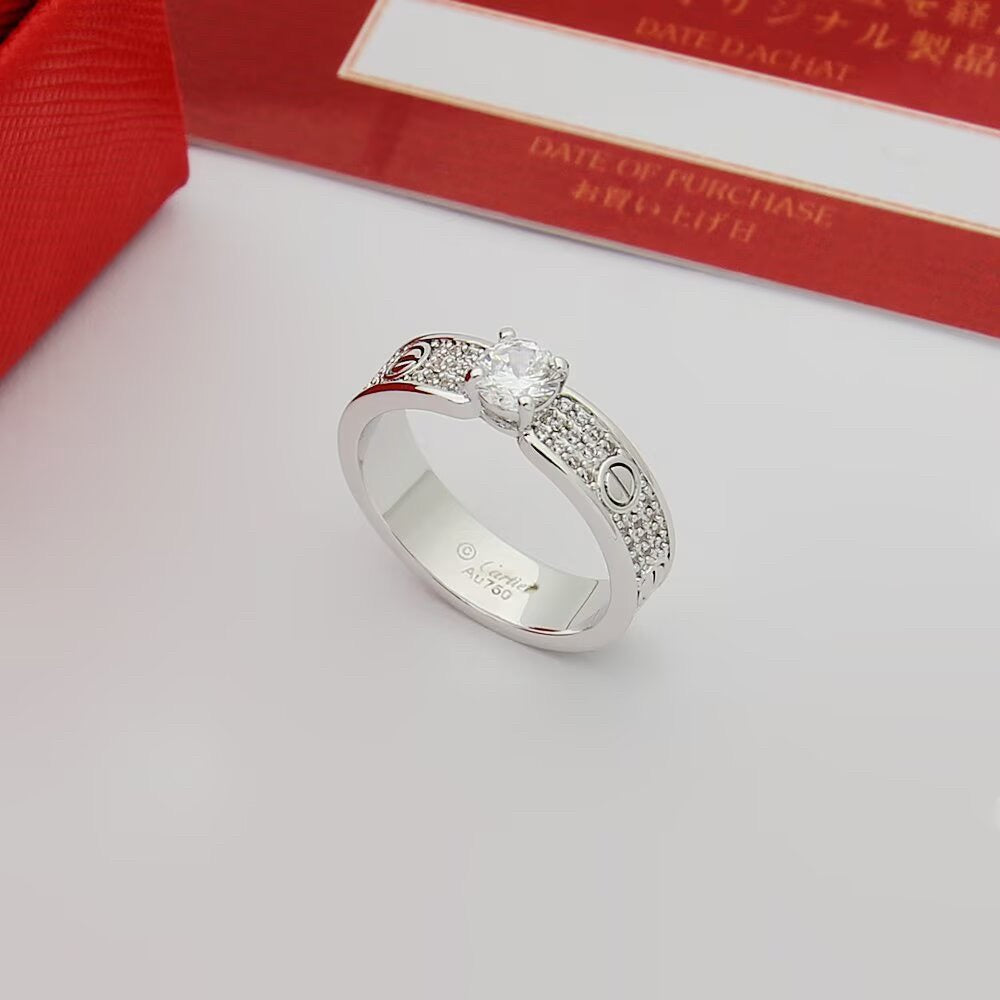 [NOBLE AURA] LOVE RING 3.6MM 1 BIG DIAMOND FULL DIAMOND