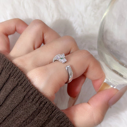 [NOBLE AURA] PANTHERE HALF DIAMOND SMALL RING