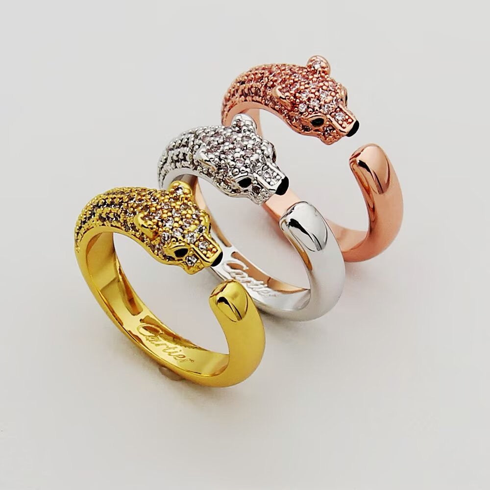 [NOBLE AURA] PANTHERE HALF DIAMOND SMALL RING