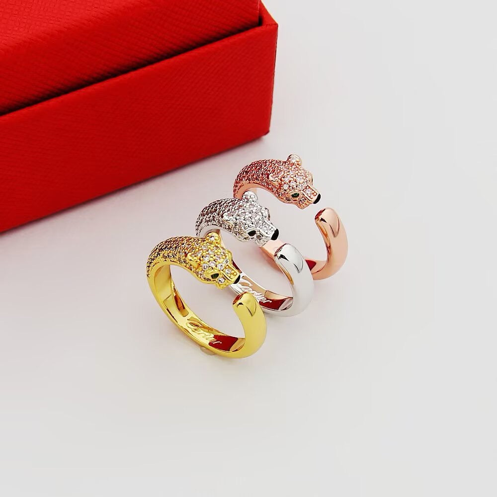 [NOBLE AURA] PANTHERE HALF DIAMOND SMALL RING
