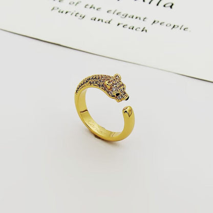 [NOBLE AURA] PANTHERE HALF DIAMOND SMALL RING