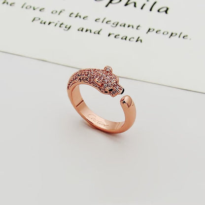 [NOBLE AURA] PANTHERE HALF DIAMOND SMALL RING