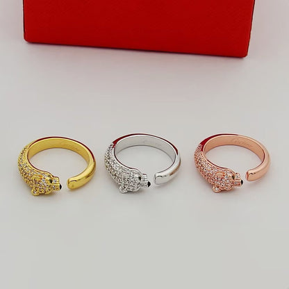 [NOBLE AURA] PANTHERE HALF DIAMOND SMALL RING