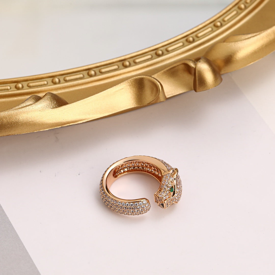 [NOBLE AURA] PANTHERE FULL DIAMOND SMALL RING
