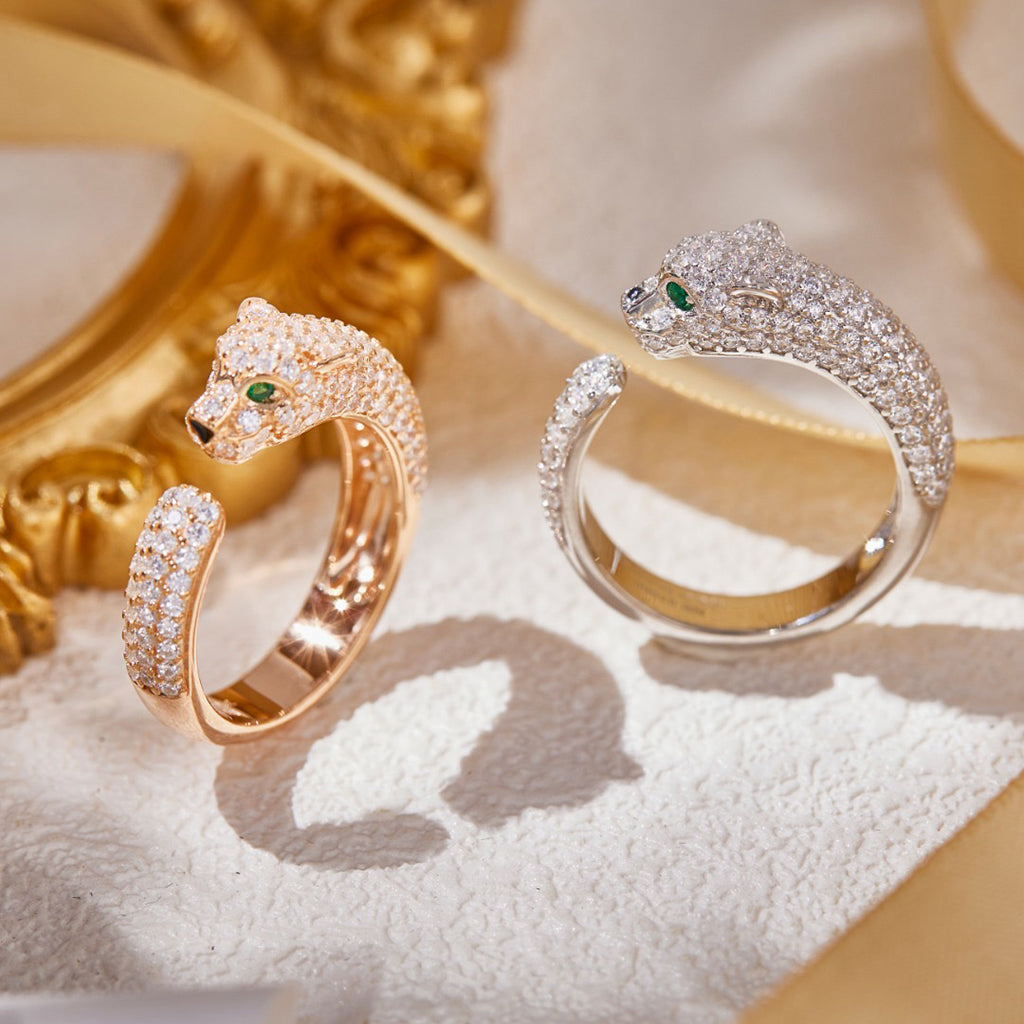 [NOBLE AURA] PANTHERE FULL DIAMOND SMALL RING