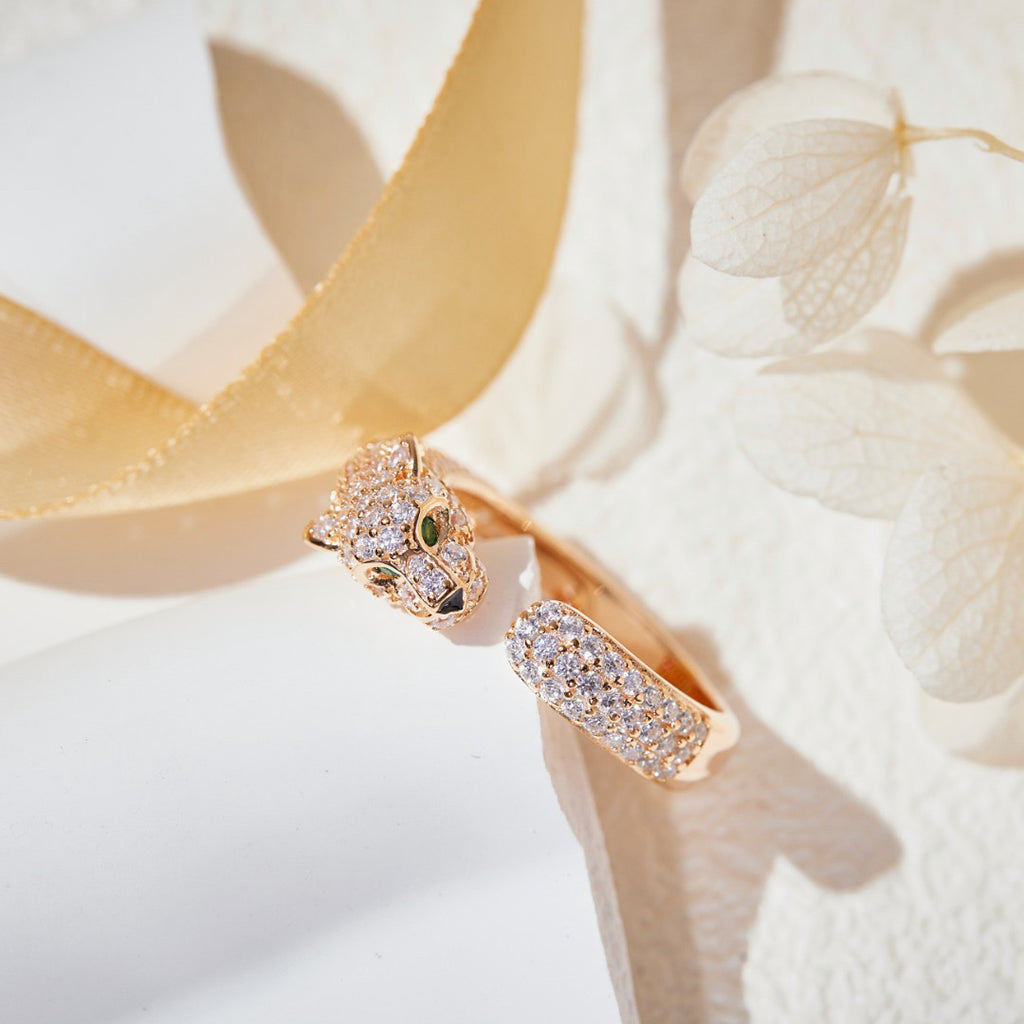 [NOBLE AURA] PANTHERE FULL DIAMOND SMALL RING