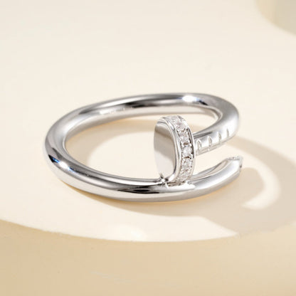 [NOBLE AURA] JUSTE RING 2.6MM HALF DIAMOND