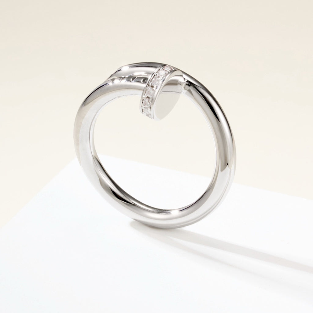 [NOBLE AURA] JUSTE RING 2.6MM HALF DIAMOND