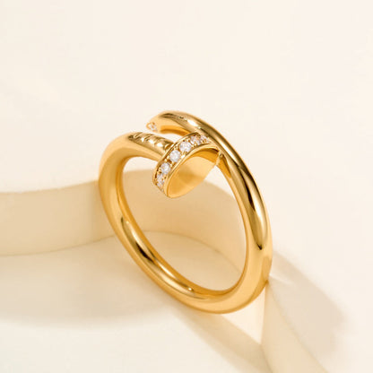 [NOBLE AURA] JUSTE RING 2.6MM HALF DIAMOND
