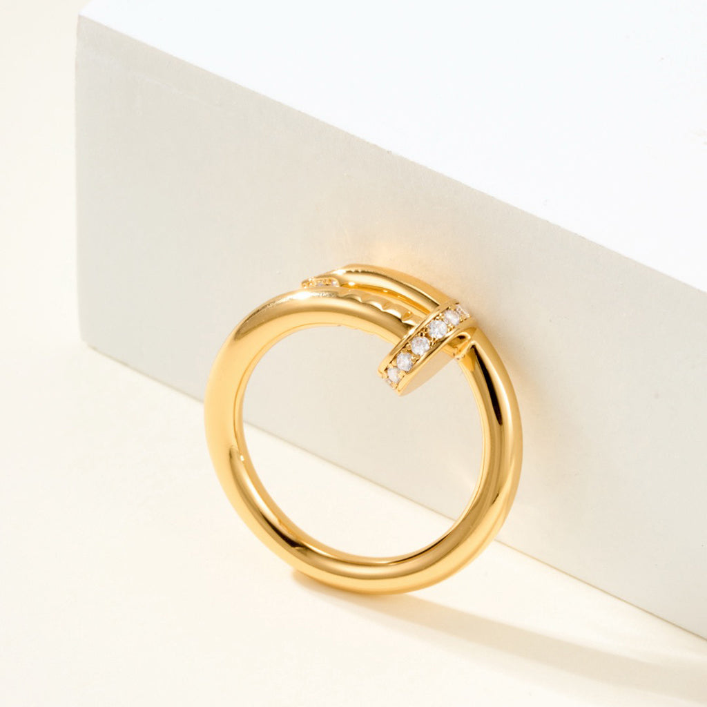 [NOBLE AURA] JUSTE RING 2.6MM HALF DIAMOND