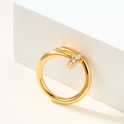 [NOBLE AURA] JUSTE RING 2.6MM HALF DIAMOND