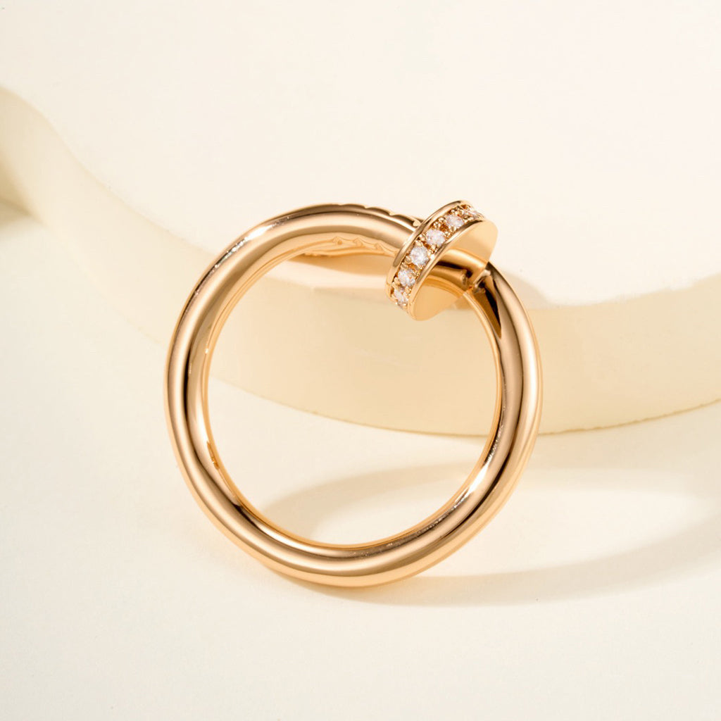 [NOBLE AURA] JUSTE RING 2.6MM HALF DIAMOND