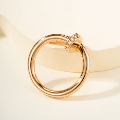 [NOBLE AURA] JUSTE RING 2.6MM HALF DIAMOND