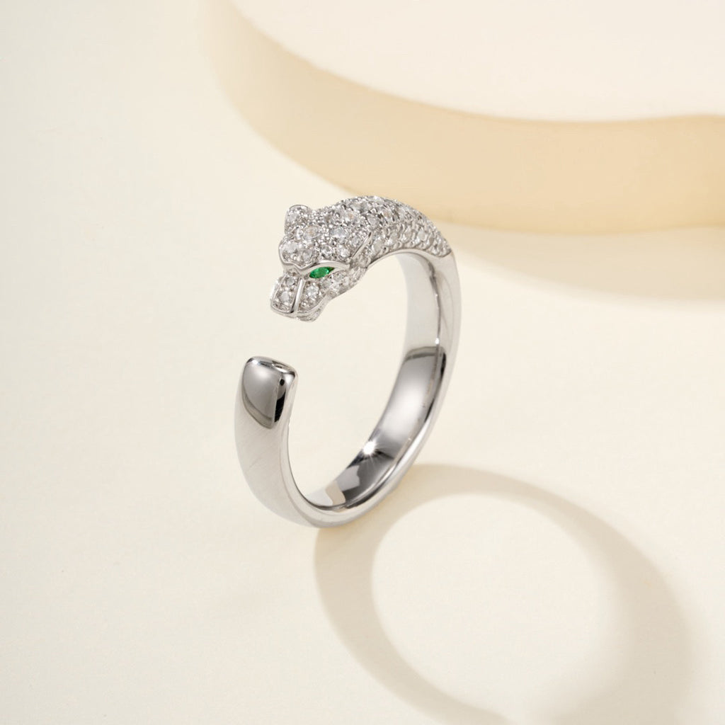 [NOBLE AURA] PANTHERE HALF DIAMOND SMALL RING