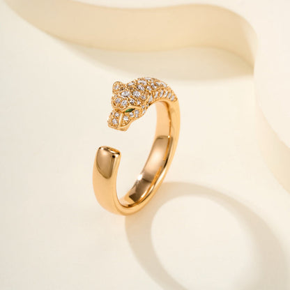 [NOBLE AURA] PANTHERE HALF DIAMOND SMALL RING