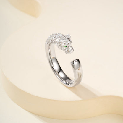 [NOBLE AURA] PANTHERE HALF DIAMOND SMALL RING