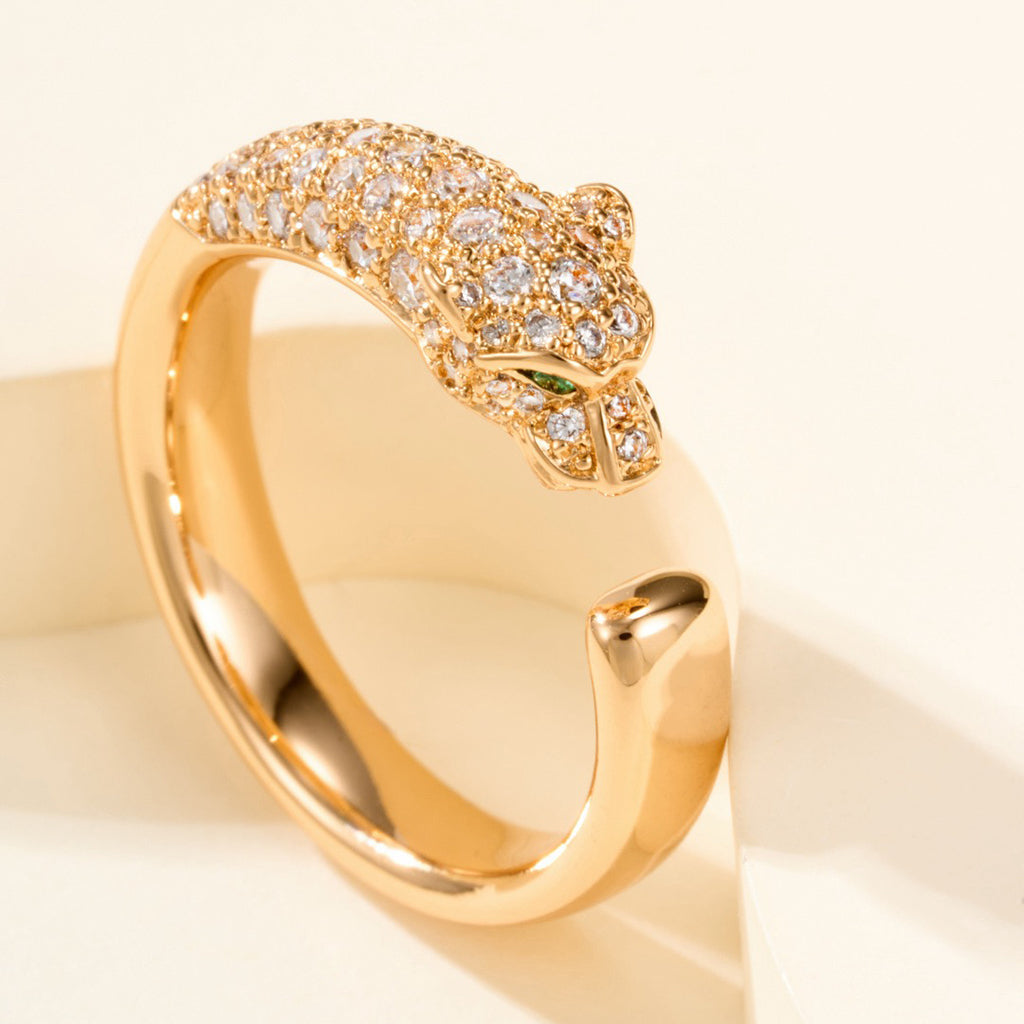 [NOBLE AURA] PANTHERE HALF DIAMOND SMALL RING