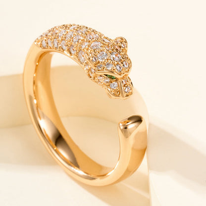 [NOBLE AURA] PANTHERE HALF DIAMOND SMALL RING