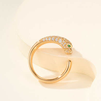 [NOBLE AURA] PANTHERE HALF DIAMOND SMALL RING