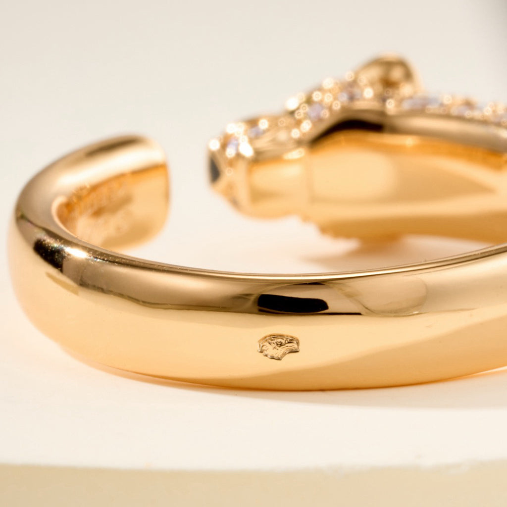 [NOBLE AURA] PANTHERE HALF DIAMOND SMALL RING
