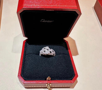 [NOBLE AURA] PANTHERE SPOTTED FULL DIAMOND MEDIUM RING