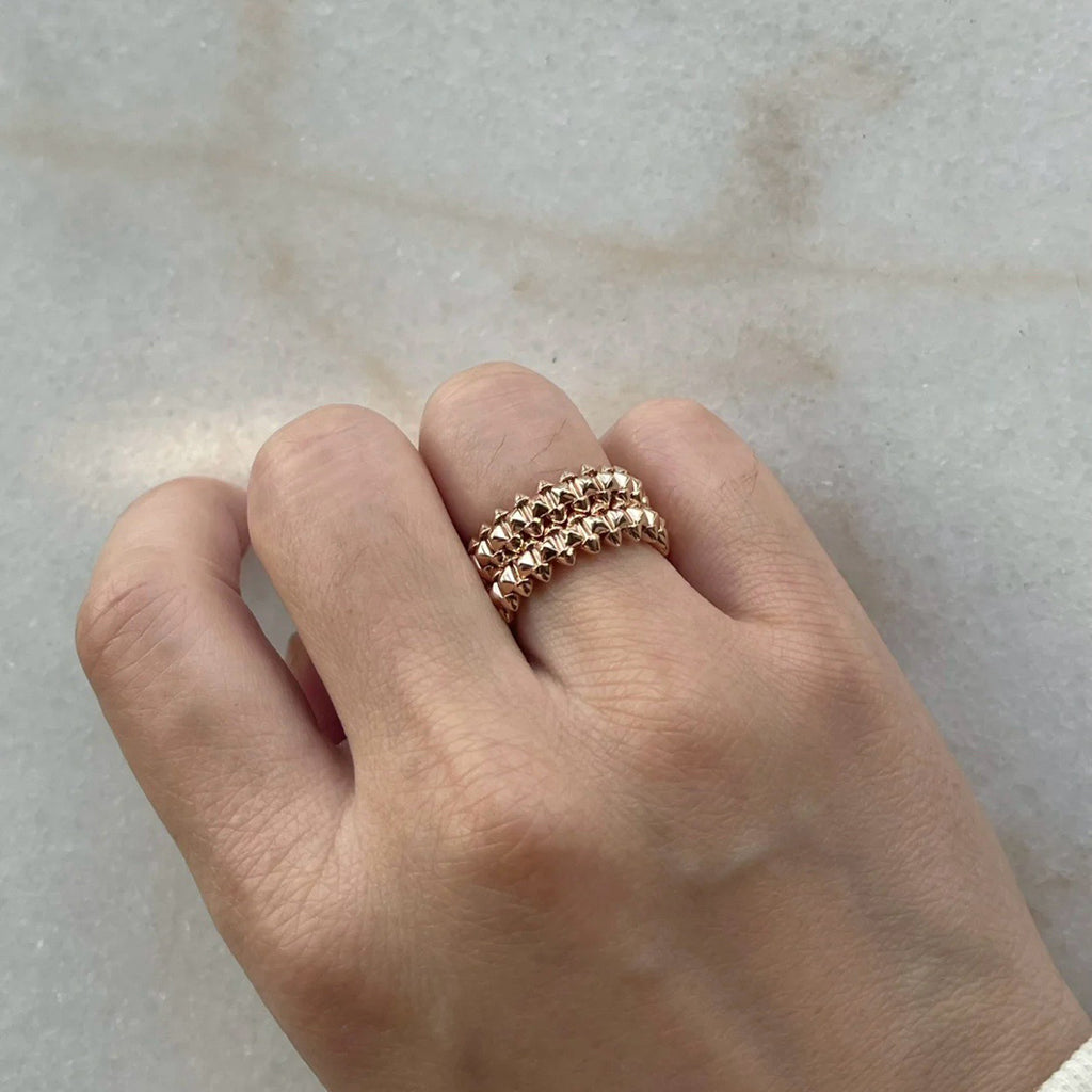 [NOBLE AURA] CLASH 9.2MM DOUBLE ROW RING