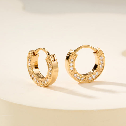 [NOBLE AURA] LOVE DIAMOND EARRINGS