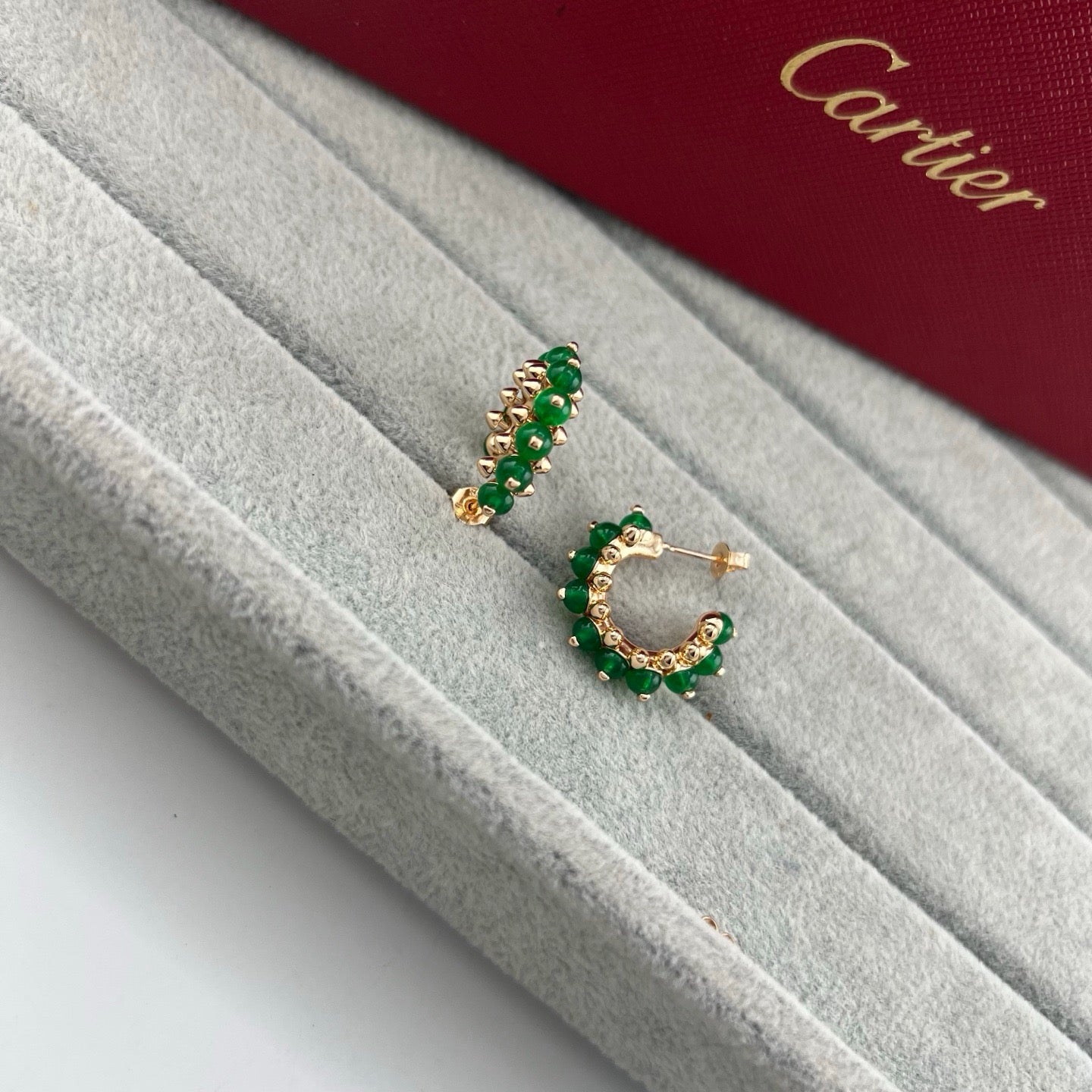 [NOBLE AURA]CLASH 7.9MM AGATE CHALCEDONY EARRINGS
