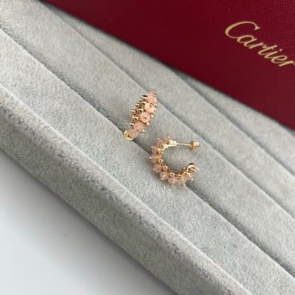 [NOBLE AURA]CLASH 7.9MM AGATE CHALCEDONY EARRINGS