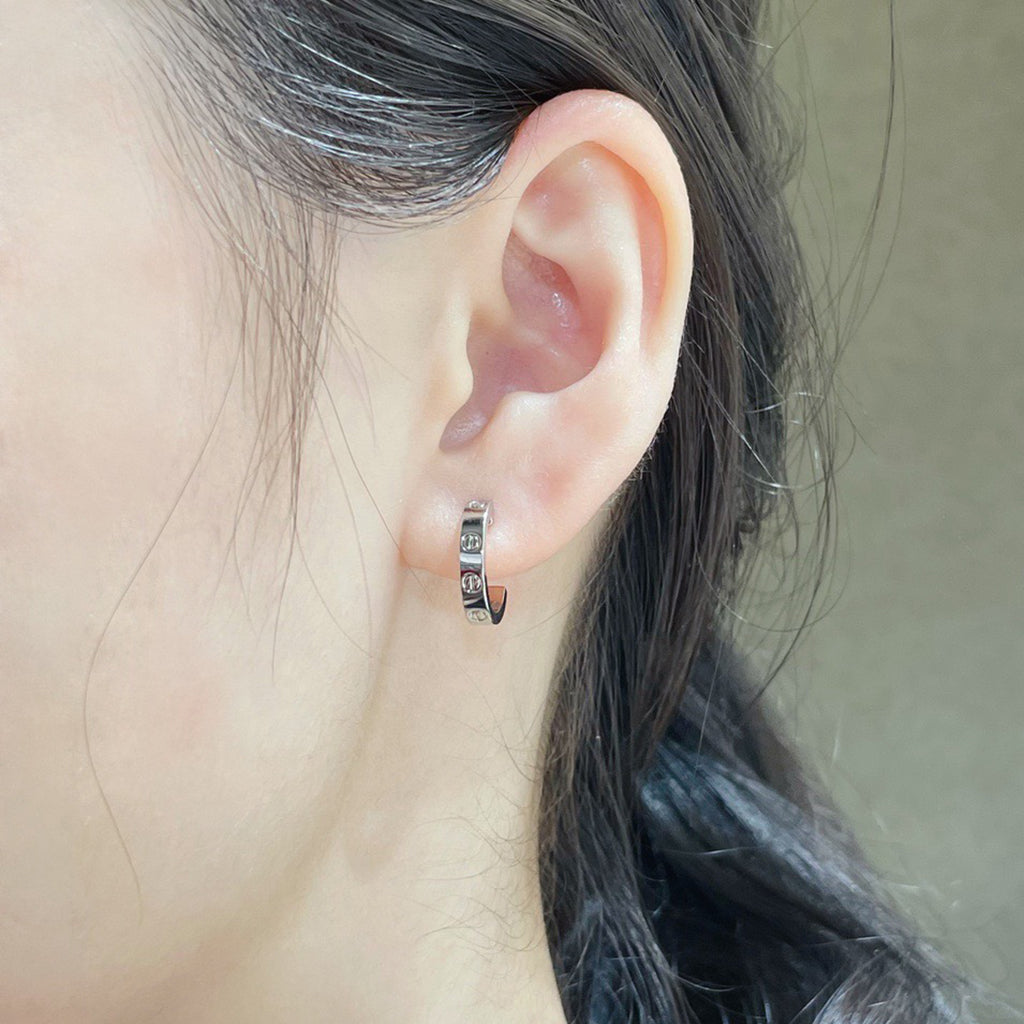 [NOBLE AURA] LOVE EARRINGS 2.65 MM NO DIAMOND SMALL