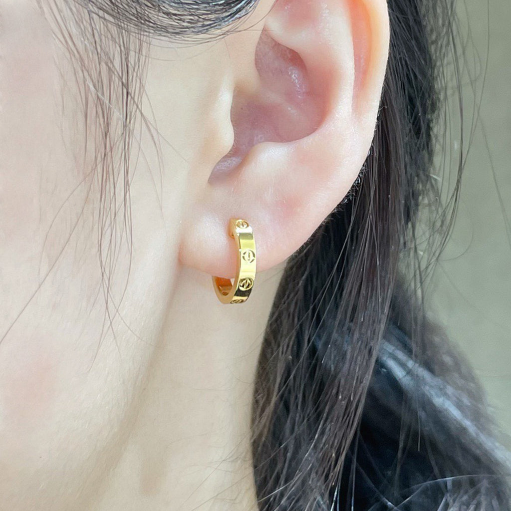 [NOBLE AURA] LOVE EARRINGS 2.65 MM NO DIAMOND SMALL