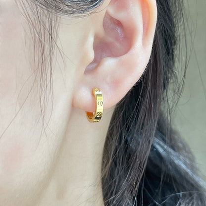 [NOBLE AURA] LOVE EARRINGS 2.65 MM NO DIAMOND SMALL