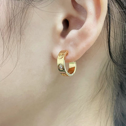 [NOBLE AURA] LOVE EARRINGS 5.7MM 2 DIAMONDS