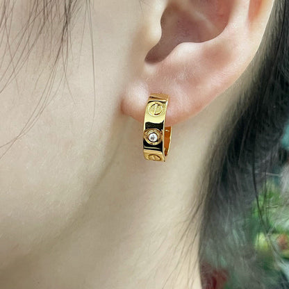 [NOBLE AURA] LOVE EARRINGS 5.7MM 2 DIAMONDS